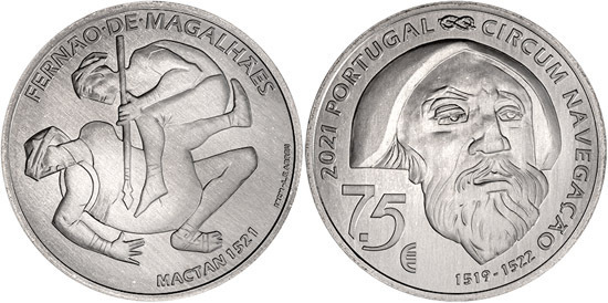 7,50 euro (500th Anniversary of Magellan's Circumnavigation. Mactan 1521)