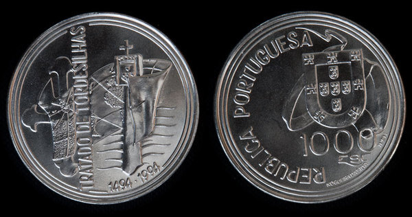 1.000 Escudos (V Centenary of the Treaty of Tordesilhas)