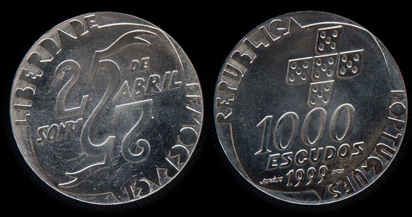 1000 Escudos (25th Anniversary of 25 de Abril)