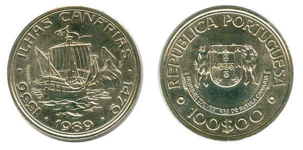 100 escudos (Discovery of the Canary Islands)