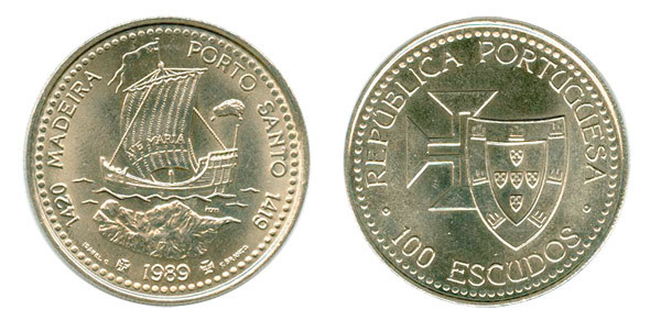 100 escudos (Discovery of Madeira and Porto Santo)