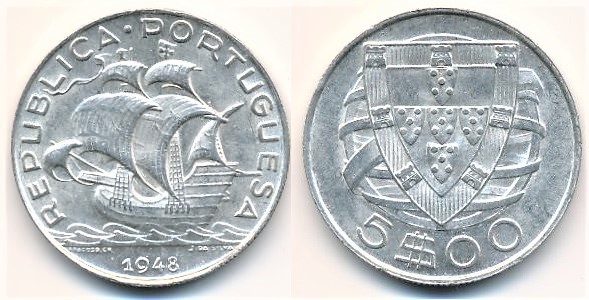 5 escudos