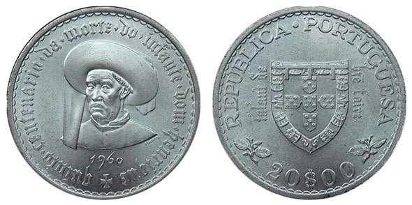 20 escudos (5th Centenary of the Death of Infante Don Enrique)