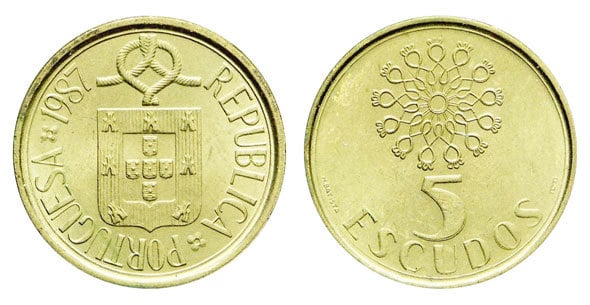 5 escudos