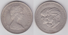25 pence (Elizabeth II - Boda de Carlos y Diana)
