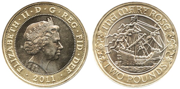 2 pounds (500th Anniversary of the Launching of the Mary Rose)