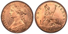 Coin 1 penny (Elizabeth II) 1998-2008 of United Kingdom ✓ Updated