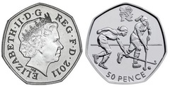50 pence (JJ.OO. de Londres 2012-Hockey)