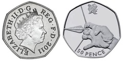 50 pence (JJ.OO. de Londres 2012-Tiro con arco)