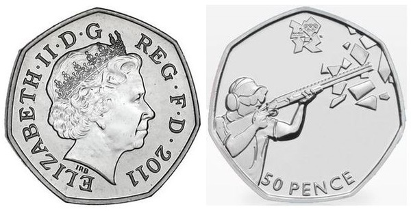 50 pence (London 2012 Olympic Games-Tiro)