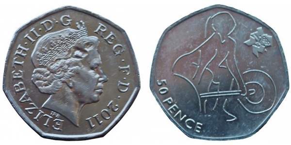 50 pence (London 2012 Olympic Games-Halterophilia)