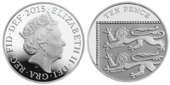 10 pence (Elizabeth II - escudo - 4/6)