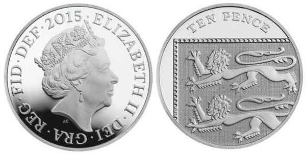 10 pence (Elizabeth II - shield - 4/6)