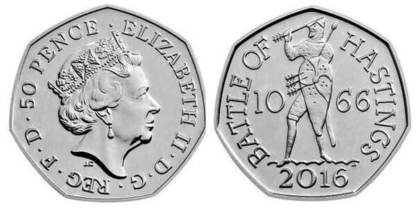 50 pence (950th Anniversary of the Battle of Hastings)