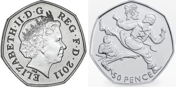 50 pence (London 2012 Olympic Games-Taekwondo)