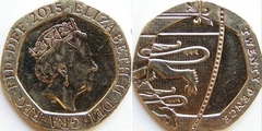 20 pence (Elizabeth II - escudo - 5/6)