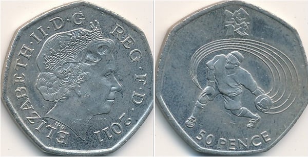 50 pence (London 2012 Olympic Games-Paralympic Games-Goalball)