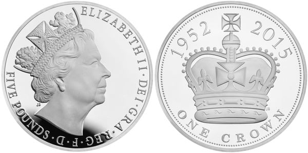 5 pounds (Elizabeth II - The longest reign)