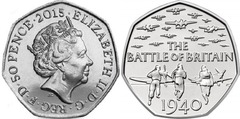 50 pence (75 Aniversario de la Batalla de Inglaterra)