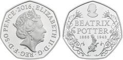 50 pence (150 Aniversario de Beatrix Potter)