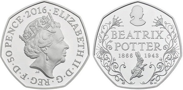 50 pence (150th Anniversary of Beatrix Potter)