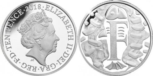 10 pence (Alphabet F - Fish & Chips)