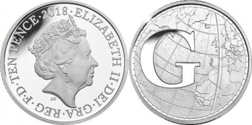 10 pence (Alphabet G - Greenwich Mean Time)