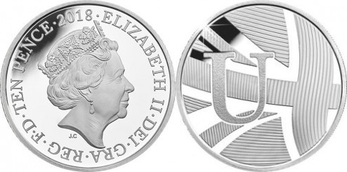 10 pence (Alphabet U - Union Flag)