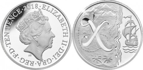 10 pence (Alphabet X - X Marks the Spot)