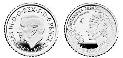 5 pence (1/4 oz Britannia Silver)