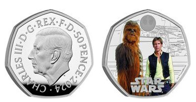 50 pence (Han Solo and Chewbacca-Color)