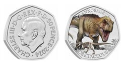 50 pence (Tyrannosaurus-Color)