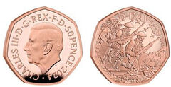 50 pence (80th anniversary of the Normandy invasion)