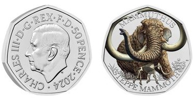 50 pence (Steppe mammoth-Color)