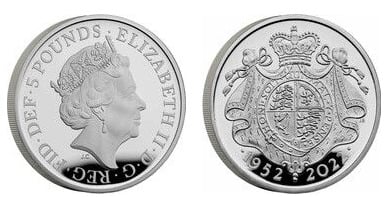 5 pounds (70th anniversary of the accession to the throne of Queen Elizabeth II)