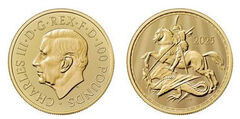 100 pounds (St. George and the Dragon; 1oz of fine gold)