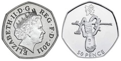 50 pence (JJ.OO. de Londres 2012-Atletismo)