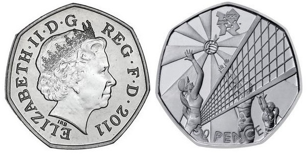 50 pence (London 2012 Olympic Games - Volleyball)