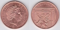 2 pence (Elizabeth II - escudo - 2/6)