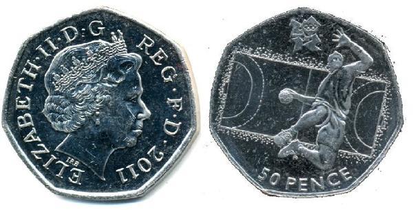 50 pence (London 2012 Olympic Games-Handball)