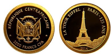 1000 francs CFA (Eiffel Tower)