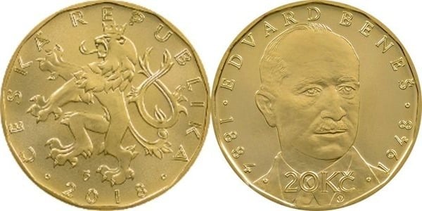 20 korun (Politician and President Edvard Beneš (1884-1948)))