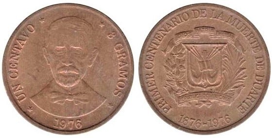 1 centavo (First Centenary of the Death of Duarte)