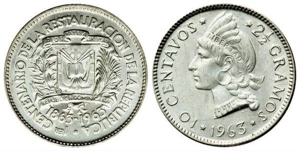 10 centavos (100th Anniversary of the Restoration of the Republic)