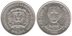 1 peso (Primer Centenario de la Muerte de Duarte)