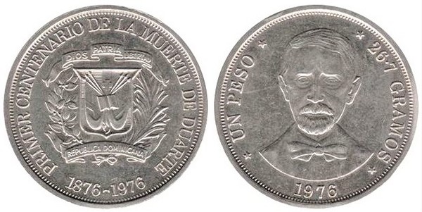 1 peso (First Centenary of the Death of Duarte)