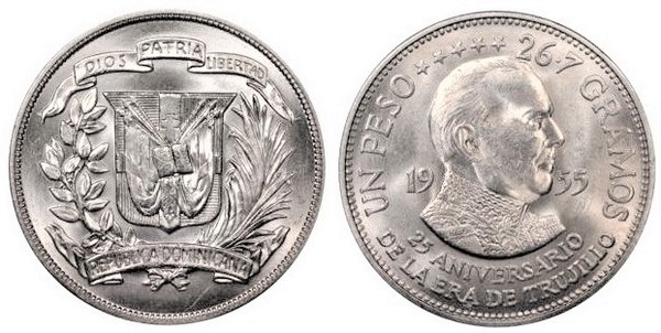 1 peso (25th Anniversary of the Era of Trujillo)