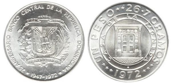 1 peso (25th Anniversary of the Central Bank)