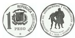 1 peso (The presentation of Columbus to an Amerindian)