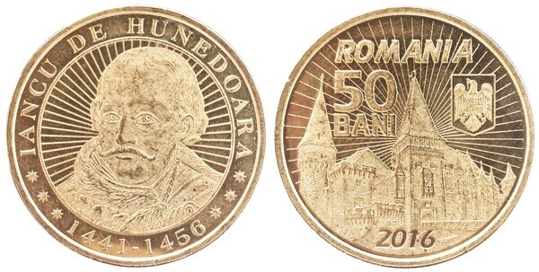 50 bani (575th Anniversary of the Reign of Iancu of Hunedoara)